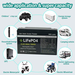 Batería Lifepo4 de 12,8 V y 60Ah, 3000 + ciclos, fosfato de hierro y litio recargable para sistema de almacenamiento de energía doméstico, batería EBAK 18650 - Product Image 2