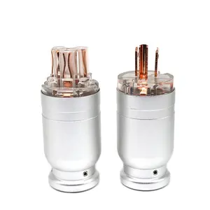 Elektrische Jack Yivo Xssh Hifi Rhodium Vergulde Rood Koper Diy 15A 125V Ac 3 Pins Mannelijke Vrouwelijke Ons power Connector Plug