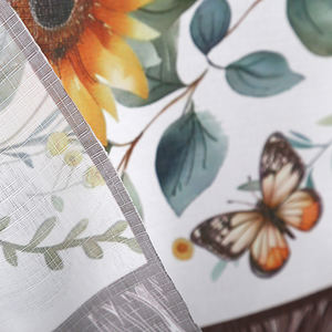 <span class=keywords><strong>Tende</strong></span> da cucina in poliestere <span class=keywords><strong>con</strong></span> stampa floreale a farfalla a 3 pezzi <span class=keywords><strong>con</strong></span> astucce per Home Cafe in formato primavera - Product Image 3