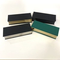 Vente en gros d'étui à lunettes rectangulaire pliable en métal argenté Boîte d'emballage rigide pour lunettes de soleil avec logo imprimé pour le rangement des lunettes