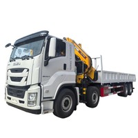 Camión Grúa de Brazo Articulado ISUZU FTR de 25 y 30 Toneladas, Camión GIGA 8x4 con Grúa de Brazo Plegable