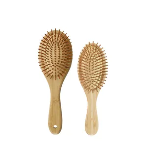 Natural Detangling Bulk Wooden Hair Brushes Wholesale for All Style Hair Women