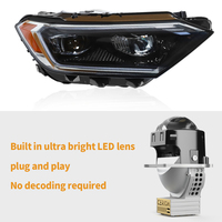 Conjunto de Faros Delanteros LED para Automóvil, Lentes Bifocales de Proyector para VW Jetta 2019-2024