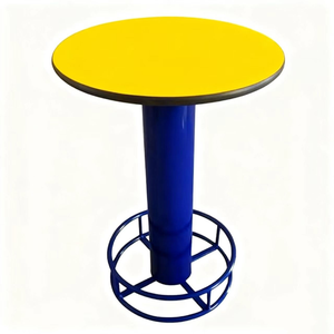 Mesa de Bar Redonda Personalizada con Logotipo, Tamaño Personalizado, Diámetro de 80 cm, Amarillo, Verde, Negro, para <span class=keywords><strong>Pub</strong></span>, Exterior, con Base - Product Image 2