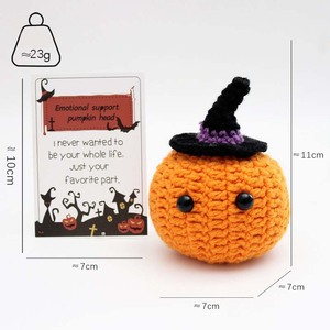 IStapromo Gifts Poupée squelette d'Halloween au crochet fait main, mini figurine noire à capuche, joli ornement de fête, cadeau décoratif - Product Image 6