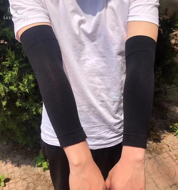 Custom Football UV Sonnenschutz gepolstert Golf Volleyball lässt schlanke Arm Kompression hülsen für Frauen