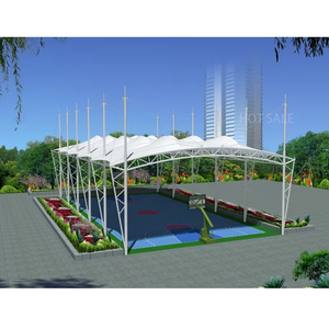 Abri contre la pluie pour terrain de basket-ball, terrain de tennis, stade sportif, tente à structure en membrane PVDF longue durée, toit sportif - Product Image 1