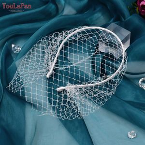 YouLaPan VA06A Offre Spéciale femmes fard à joues cage à oiseaux voile blanc noir maille chapeaux <span class=keywords><strong>avec</strong></span> bandeau fête <span class=keywords><strong>mariage</strong></span> mariée visage voile - Product Image 2