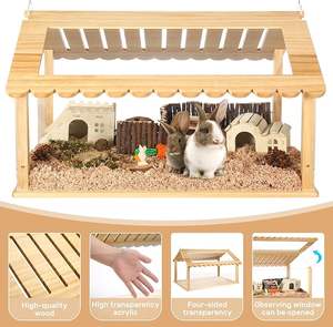 LG sıcak satış yüksek kalite kolay <span class=keywords><strong>diy</strong></span> gine kobay kafes ahşap hamster gine lüks hamsterkooi aksesuarları hamster kafes - Product Image 5