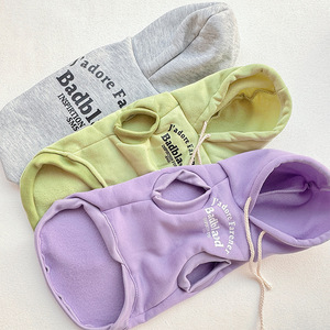 Suéter con capucha y cordón de manga corta estilo primavera otoño para cachorros pequeños-Ropa para perros de tamaño mediano y pequeño tipo Schnauzer - Product Image 6