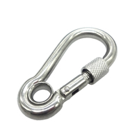 Mousqueton robuste en acier inoxydable à verrouillage par vis - Mousqueton de sécurité avec anse pour l'escalade en plein air et la manutention marine