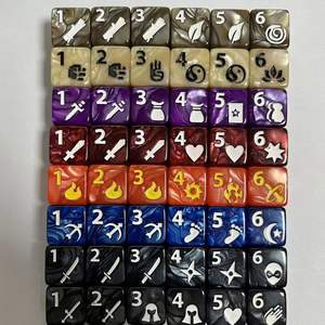 Juego de Dados Acrílicos con Patrones Coloridos y Múltiples Caras para Juegos Digitales, Venta al Por Mayor - Product Image 2