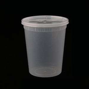 8Oz 12Oz 16Oz 24Oz 32Oz 64Oz Chất Lượng Cao Nhựa Dùng Một Lần Thực Phẩm Lưu Trữ Súp Container Leakproof Deli Container Có Nắp Đậy - Product Image 6