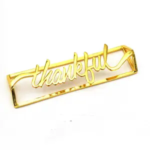 Hot Sale Metall Thanksgiving Servietten ring halter Brief dankbar Servietten ring für Thanksgiving Day Muttertag Vatertag Dekoration