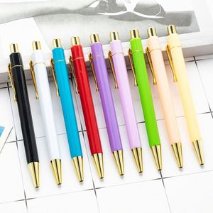 Stylos à bille hexagonaux en métal durable avec logo personnalisé, couleur macaron - Cadeaux promotionnels - Product Image 2