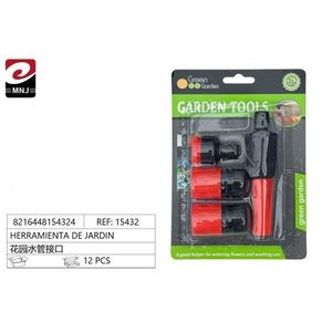 Green Garden Water Connectors 12 Pcs Set For Hose Fittings And Outdoor Use - Product Image 1