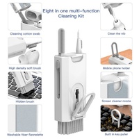 Kit de nettoyage de clavier 8 en 1, support de téléphone, stylo de nettoyage pour écouteurs, pour Airpod 1 2 3, outil de nettoyage pour ordinateur/MacBook/iPad