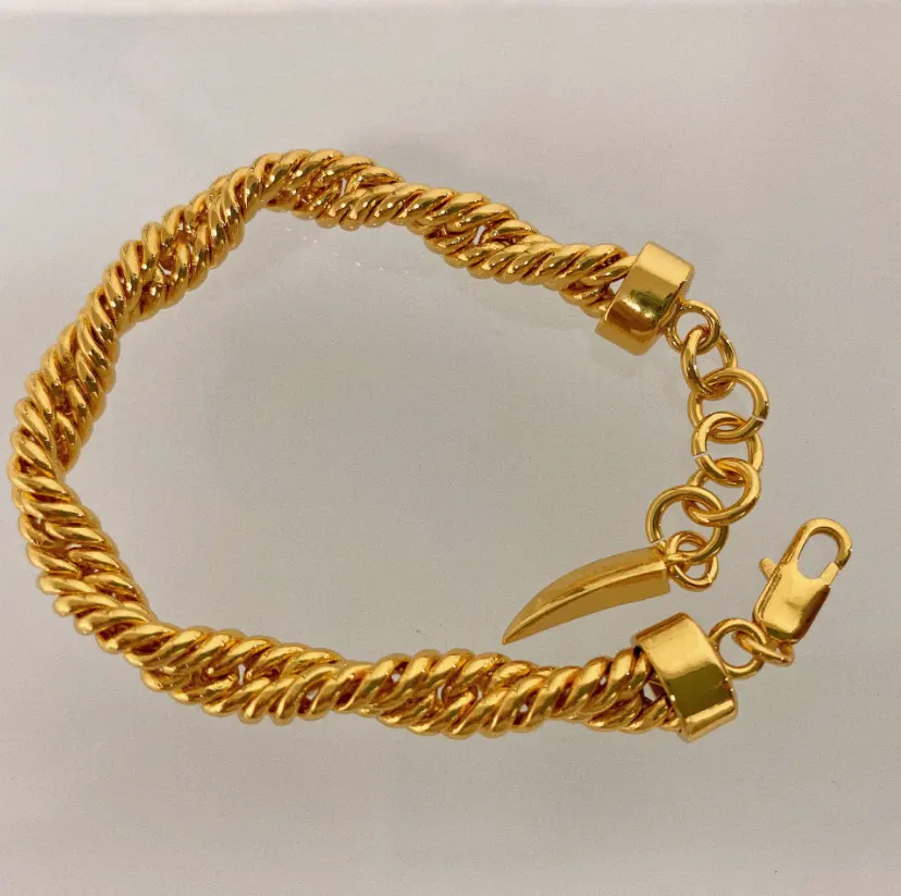 2020 جديد النحاس تصميم الرجال النساء سلسلة سوار مطلٍ بالذهب كبيرة أنش سلسلة قلادة مجوهرات