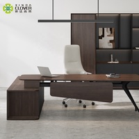 Bureau de direction moderne convertible en forme de L de 2 m avec chaise, finition en acier inoxydable poli miroir, garantie 10 ans