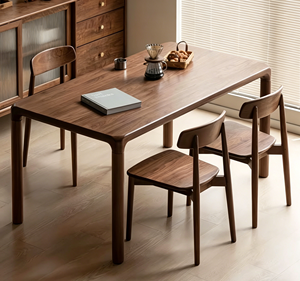 <span class=keywords><strong>Tavolo</strong></span> da Pranzo Rettangolare in Legno di Lusso Leggero, Colore <span class=keywords><strong>Noce</strong></span> Nero, Moderno e Multifunzionale per Casa, Sala da Pranzo, Tè e Lavoro - Product Image 1