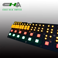 Carte PCB de bouton personnalisé CHA boutons poussoirs professionnels clavier carte PCB avec Led
