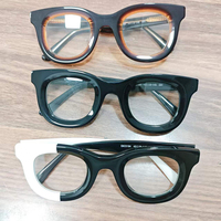 Montura de Gafas Graduadas Unisex de Acetato Grueso, con Bisagras de Resorte y Resistentes a Arañazos, Bajo MOQ, Suministro Directo de Fabricante