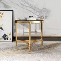 Table d'appoint moderne pour salon, table d'appoint de luxe pour canapé, table d'appoint en acier inoxydable