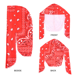 男性用新スタイルストレッチデザイナー<span class=keywords><strong>Durag</strong></span>ポリエステルファッションスカルキャップ汗ウィッキングDu Rags - Product Image 4