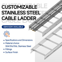 Hdmann 600mm Ultra-Hochbelastbare SS316 Edelstahl-Kabelleiter für Kraftwerke Hochspannungskabel-Routingsystem