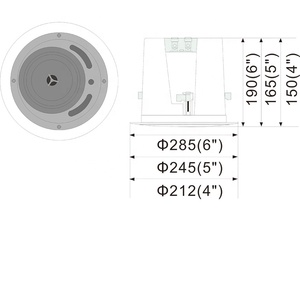 Deflector de ABS OEM y ODM, altavoces de techo de buena calidad, <span class=keywords><strong>altavoz</strong></span> coaxial de 40W y 8 ohmios, OEM ODM y, de - Product Image 3