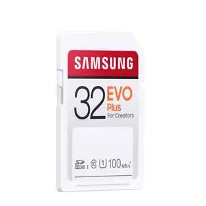Grosir kartu memori sd 4k 32gb-Grosir Harga Pabrik Kartu Memori SD Samsung EVO Plus 4K U3 C10 32GB 64GB 100 MB/s untuk Kamera Digital HD