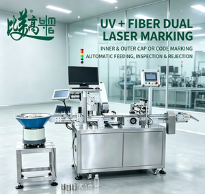 Machine de traitement entièrement automatique des bouchons de bouteilles en plastique et en métal avec marquage laser, vérification du code QR et fonction de vérification automatique - Product Image 1