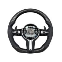 Volant en fibre de carbone véritable avec LED pour BMW E60 E46 E39 X5 E70 E81 E83 X1 E84 E87 E82 E92 E93 M3 Série 3 E90 Amélioration du volant