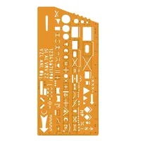 Règle en plastique translucide pour le dessin architectural, avec conception créative et design raffiné R58