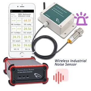 Wireless Industrial Noise Sensor 20~120dB steel housing industrial noise monitoring system