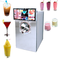 Machine à Granita Commerciale Professionnelle 80L/H à Réservoir Unique pour Smoothies, Boissons Alcoolisées Glacées, Margaritas et Granitas