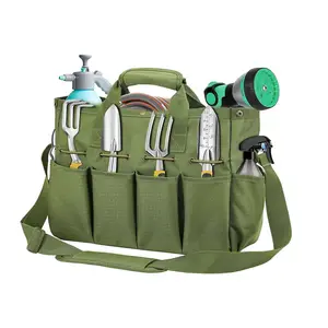 定制户外重型手提包园艺工具收纳袋防水花园工具袋带口袋