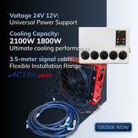 Aire Acondicionado de Estacionamiento para Camiones de Servicio Pesado de 2100W, Unidad de CA Dividida de 24V 12V CC para Tractores, Excavadoras, Construcción, Uso Fuera de Red y RV