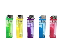 Briquet LED personnalisé avec logo, rechargeable, en plastique, briquet à silex, briquet Clipper, briquet à cigarettes pas cher