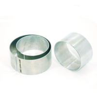 Manguito elástico abierto de acero galvanizado industrial personalizado, resistente al desgaste, de alta resistencia, autoajustable para compensación de holguras