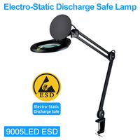 Lampe d'inspection électronique ESD pour atelier, lampe loupe ESD noire sécurisée avec bras articulés, lampe anti-électrostatique
