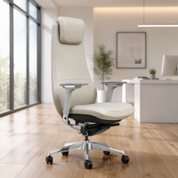 Chaise de direction en cuir, chaise de bureau, chaise de direction pivotante, roulettes silencieuses, à utiliser pour la salle du patron de l'entreprise