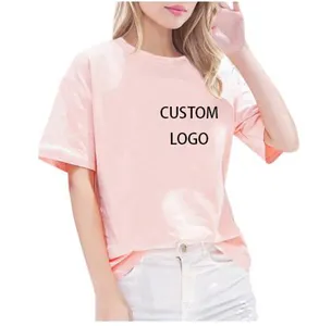 wholesales Printed Women's T-Shirt Cotton Summer Top Tee For Lady Girl Funny o-neck Custom graphic T Shirts for girls