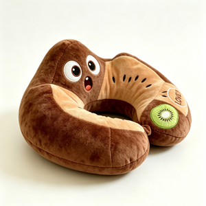 Customized Cartoon Kiwi Character U <b>Neck</b> <b>Cushion</b>,Lovely Embroidered Kiwi Slice Plush <b>Neck</b> Rest - Product Image 3