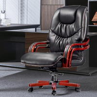 Main courante en bois chaise de direction de qualité supérieure chaise de bureau ergonomique confortable à cinq griffes en gros