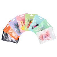 Bolsa con cierre de cremallera de PE transparente de color, bolsita, Material de embalaje bonito, bolsas para pendientes con cierre hermético, anillos, Relojes