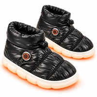 Chaussons chauffants rechargeables avec batterie amovible, 3 niveaux de chauffage, bottines d'hiver coupe-vent avec semelle EVA antidérapante, OEM ODM