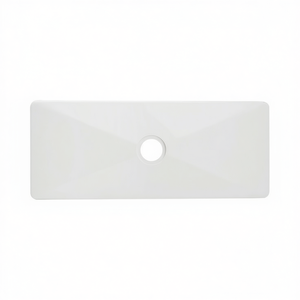 Placa Circular Empotrada Blanca de 25 cm de Largo y 45 cm de Alto para Puerta - Product Image 3