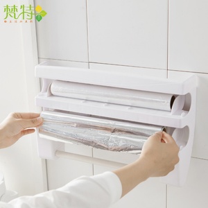 Wholesale Good Quality <b>Kitchen</b> Storage Holder for Cling Film with Cutting <b>Kitchen</b> <b>Paper</b> Roll Holder - Product Image 3