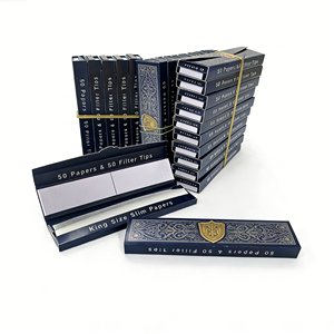 Papel de liar manual desechable tamaño King personalizado en stock, papel natural de grado alimenticio OEM, 50 unidades de filtros de papel, tamaño personalizado - Product Image 2